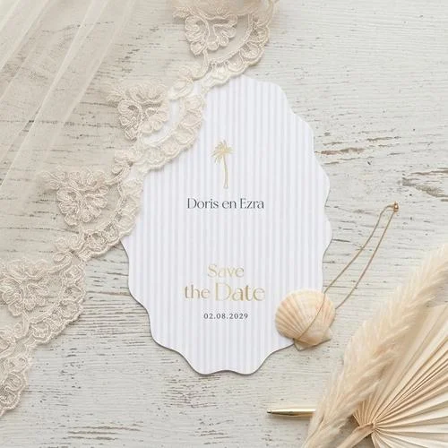 Save the date beach wedding