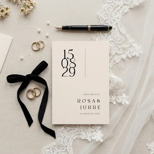 Save the date black tie