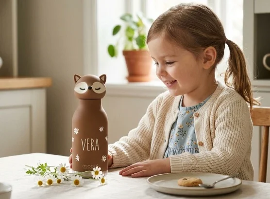 Dierenfles met naam van Studio Dijs