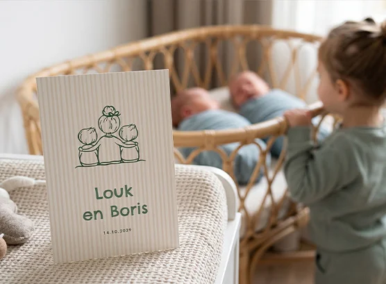 Tekst geboortekaartje tweeling