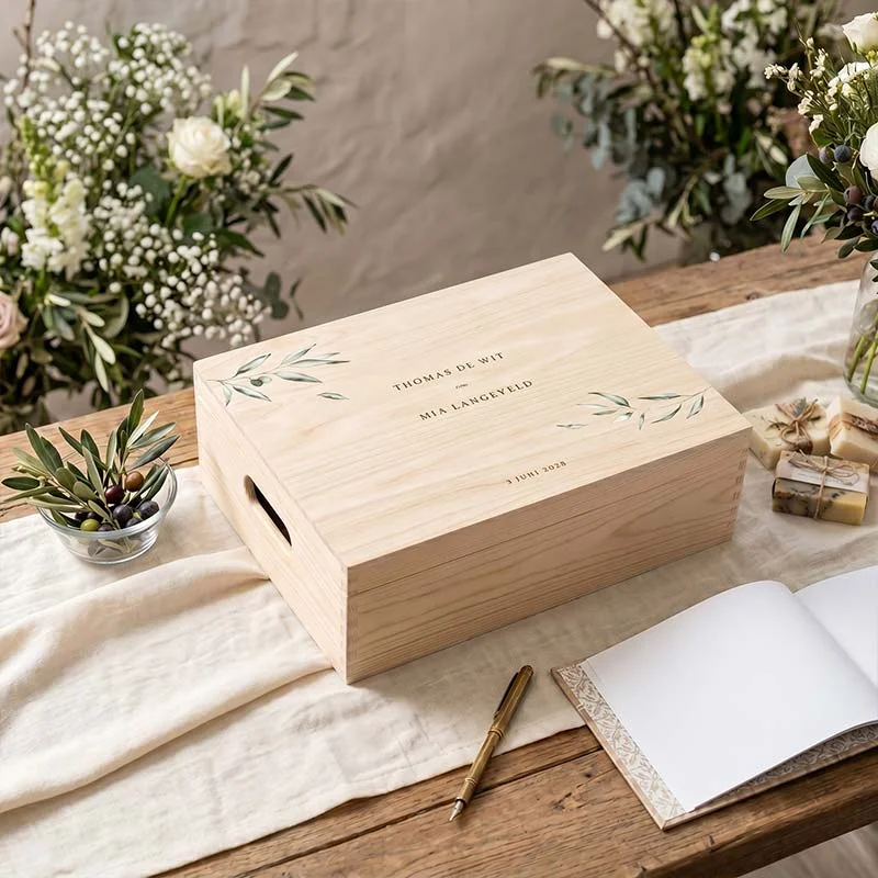 Memorybox bruiloft met namen