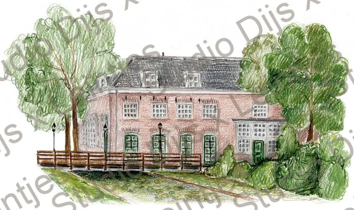 Trouwlocatie Koetshuis Rotterdam, illustratie Studio Dijs x Leintjes