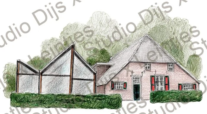 Trouwlocatie Boerderij Sonsbeek, illustratie Studio Dijs x Leintjes