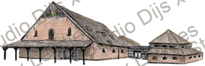 Trouwlocatie De Landgoederij, illustratie Studio Dijs x Leintjes