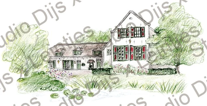 Trouwlocatie Land van Belofte, illustratie Studio Dijs x Leintjes