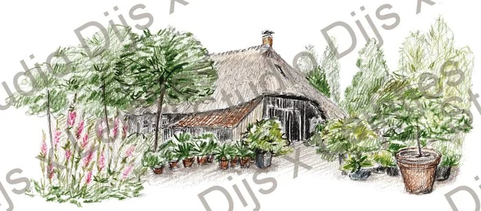Trouwlocatie Vlaamsche Spijcker, illustratie Studio Dijs x Leintjes