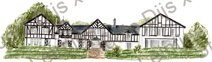 Trouwlocatie Bronromme, illustratie Studio Dijs x Leintjes