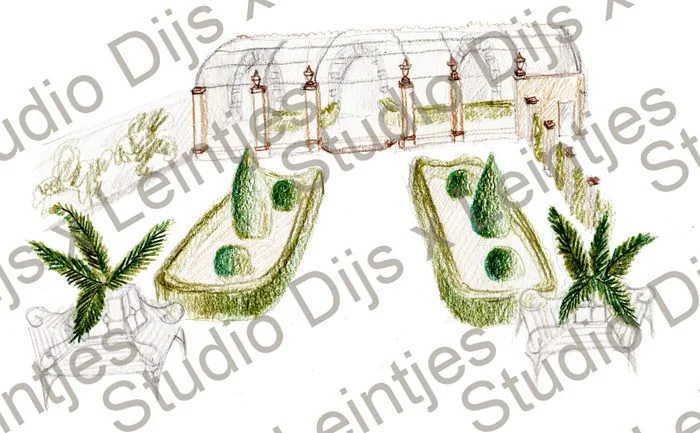 Trouwlocatie Italie, Torre A Cona, illustratie Studio Dijs x Leintjes