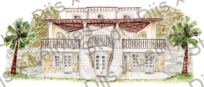 Trouwlocatie Casa Nova Sitges, illustratie Studio Dijs x Leintjes