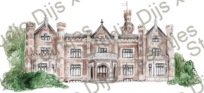 Trouwlocatie Kasteel de Schaffelaar, illustratie Studio Dijs x Leintjes