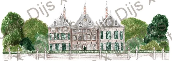 Trouwlocatie Duivenvoorde, illustratie Studio Dijs x Leintjes