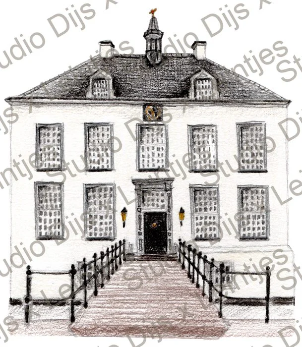 Trouwlocatie Het Witte Kasteel, illustratie Studio Dijs x Leintjes