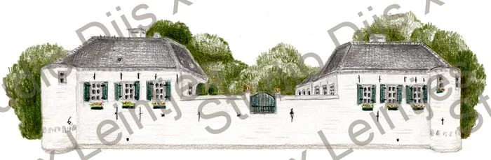 Trouwlocatie Kasteel van Oijen, illustratie Studio Dijs x Leintjes
