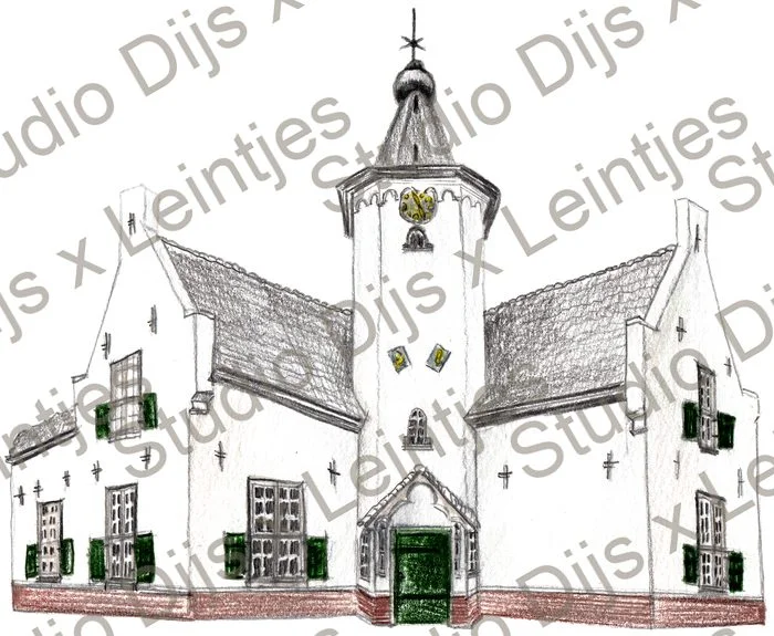 Trouwlocatie Kasteeltje Cranendonck, illustratie Studio Dijs x Leintjes