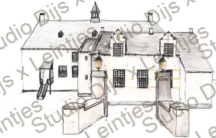 Trouwlocatie Slot Doddendael, illustratie Studio Dijs x Leintjes