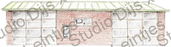 Trouwlocatie MHCclubhuis, illustratie Studio Dijs x Leintjes