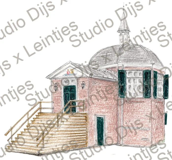 Trouwlocatie Koepel Zeeburg, illustratie Studio Dijs x Leintjes