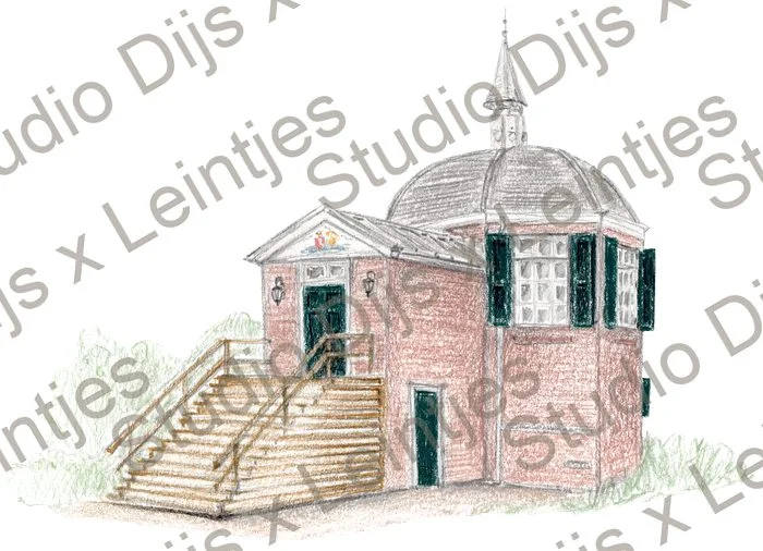 Trouwlocatie Koepel Zeeburg, illustratie Studio Dijs x Leintjes