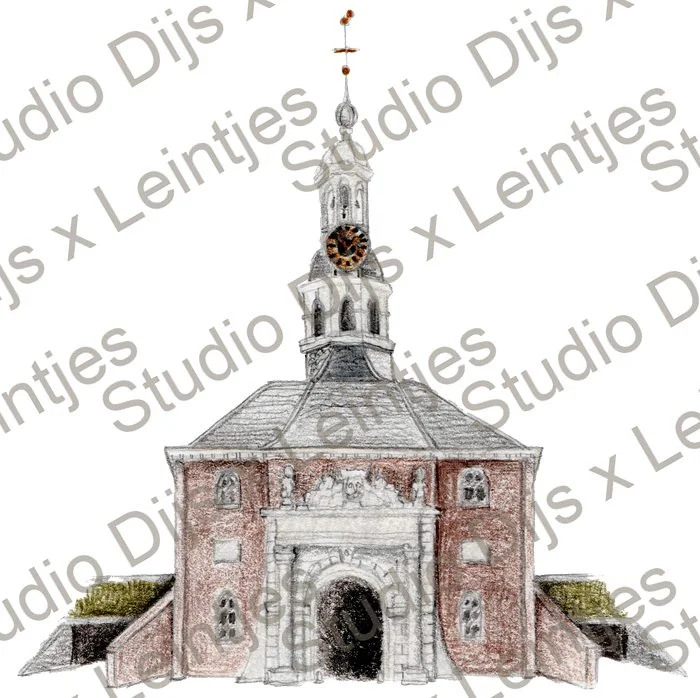 Trouwlocatie Zijlpoort, illustratie Studio Dijs x Leintjes