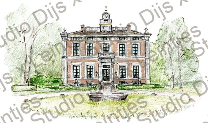 Trouwlocatie Havenzate, illustratie Studio Dijs x Leintjes