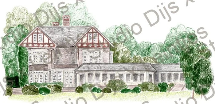 Trouwlocatie Het Roode Koper, illustratie Studio Dijs x Leintjes