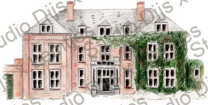Trouwlocatie Landgoed Huize Bergen, illustratie Studio Dijs x Leintjes