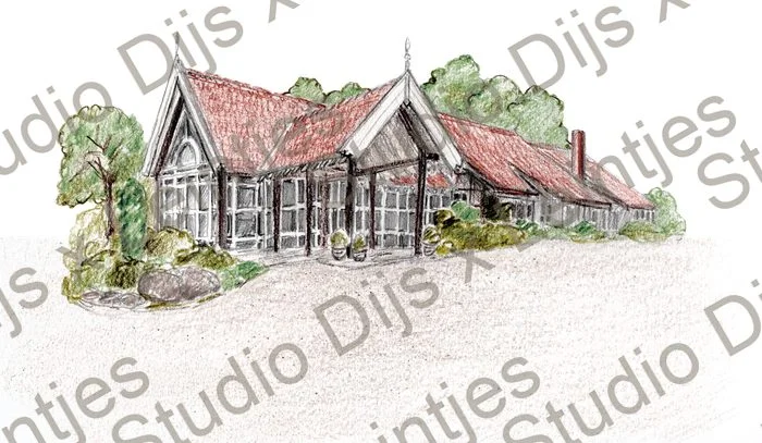 Trouwlocatie Landgoed de Holtweijde, illustratie Studio Dijs x Leintjes