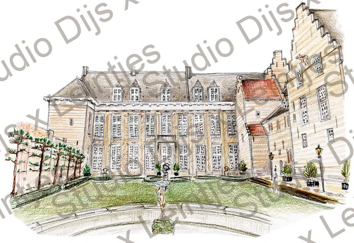 Trouwlocatie Markiezenhof, illustratie Studio Dijs x Leintjes