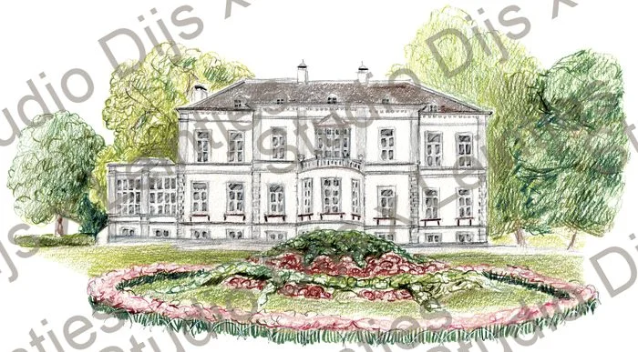 Trouwlocatie Mattemburgh, illustratie Studio Dijs x Leintjes