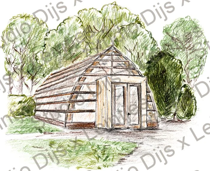 Trouwlocatie Orangerie de Pol, illustratie Studio Dijs x Leintjes