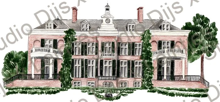 Trouwlocatie Rhederoord, illustratie Studio Dijs x Leintjes