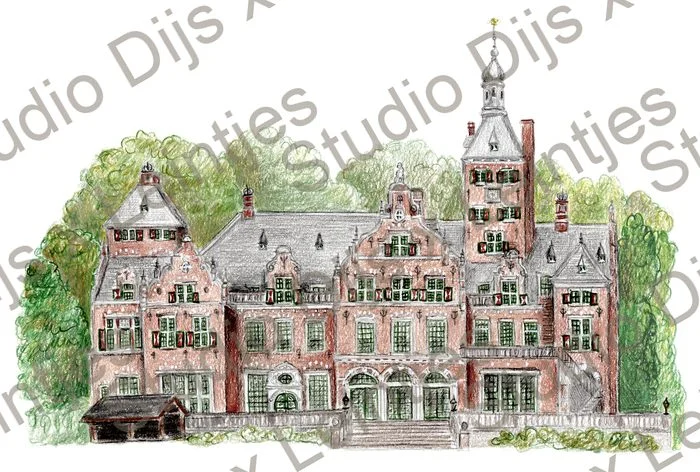 Trouwlocatie Duin en Kruidberg, illustratie Studio Dijs x Leintjes