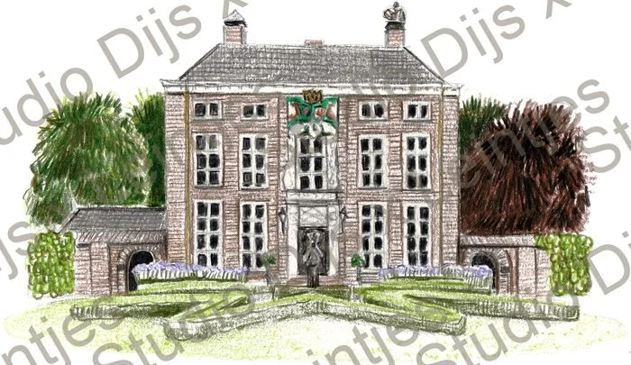 Trouwlocatie Havixhorst, illustratie Studio Dijs x Leintjes