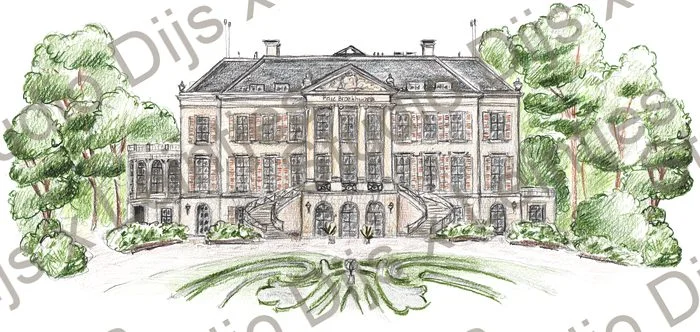 Trouwlocatie Parc Broekhuizen, illustratie Studio Dijs x Leintjes