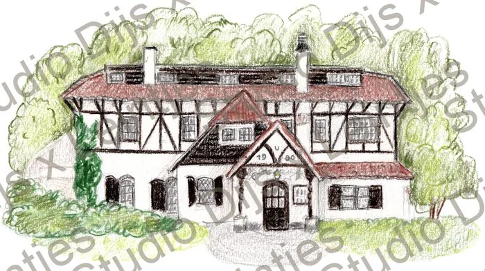 Trouwlocatie Residence Rhenen, illustratie Studio Dijs x Leintjes