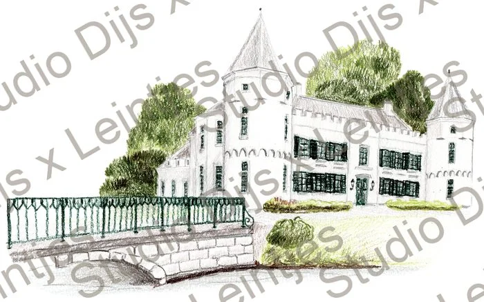 Trouwlocatie Salentijn, illustratie Studio Dijs x Leintjes