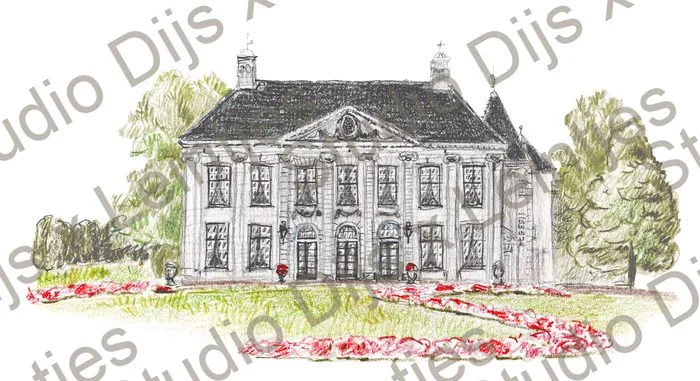 Trouwlocatie Singraven, illustratie Studio Dijs x Leintjes