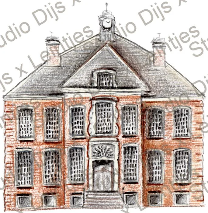 Trouwlocatie Sparrendaal, illustratie Studio Dijs x Leintjes