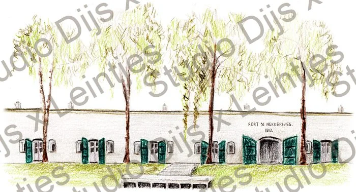 Trouwlocatie Fort Beemster, illustratie Studio Dijs x Leintjes