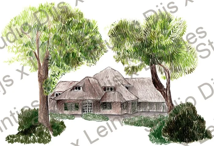 Trouwlocatie Hoog Holten, illustratie Studio Dijs x Leintjes