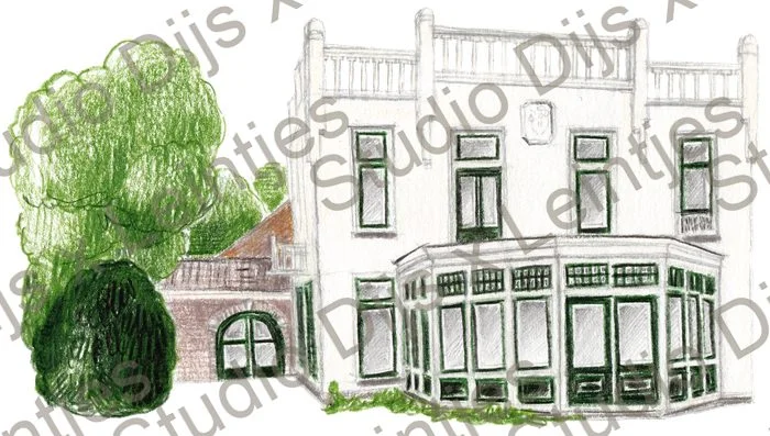 Trouwlocatie Jufferen Lunsingh, illustratie Studio Dijs x Leintjes