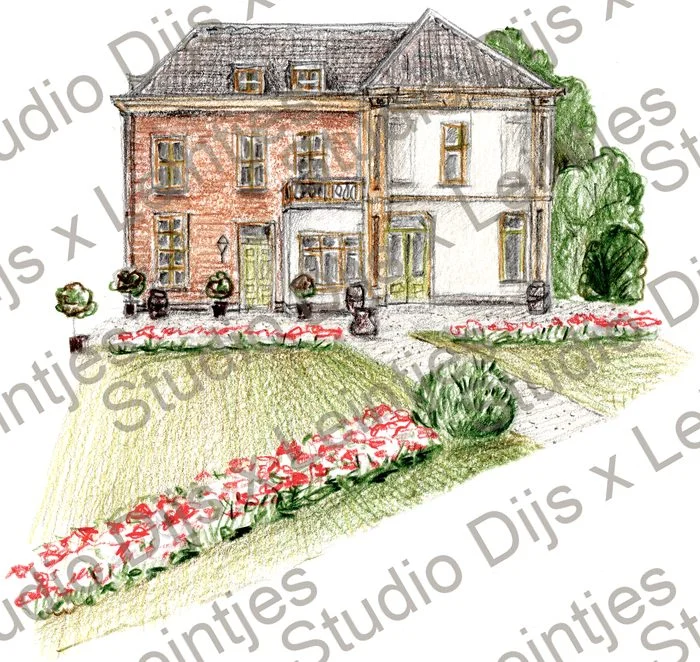 Trouwlocatie Leintjes, Parel van Zuilen, illustratie Studio Dijs x Leintjes