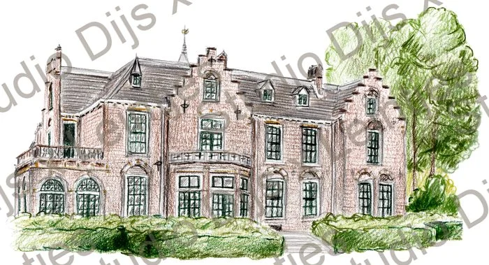 Trouwlocatie Smaeckkamer, illustratie Studio Dijs x Leintjes