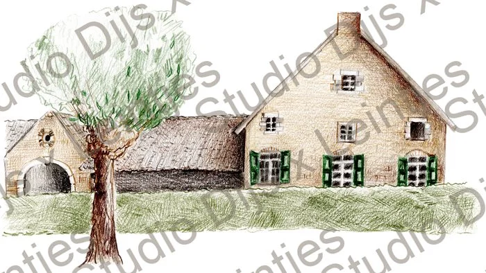 Trouwlocatie Winselerhof, illustratie Studio Dijs x Leintjes