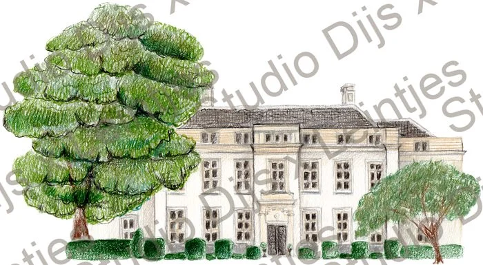 Trouwlocatie Central Park, illustratie Studio Dijs x Leintjes