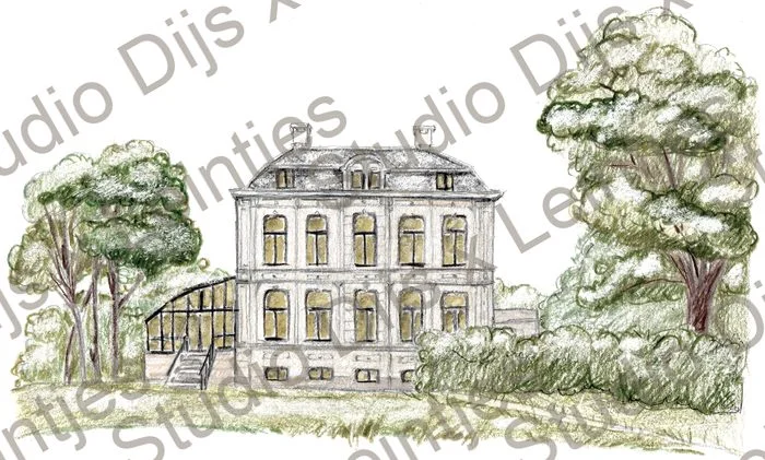 Trouwlocatie Flora Batava, illustratie Studio Dijs x Leintjes