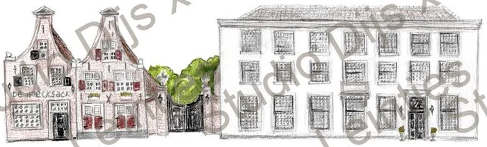 Trouwlocatie Hoecksack, illustratie Studio Dijs x Leintjes