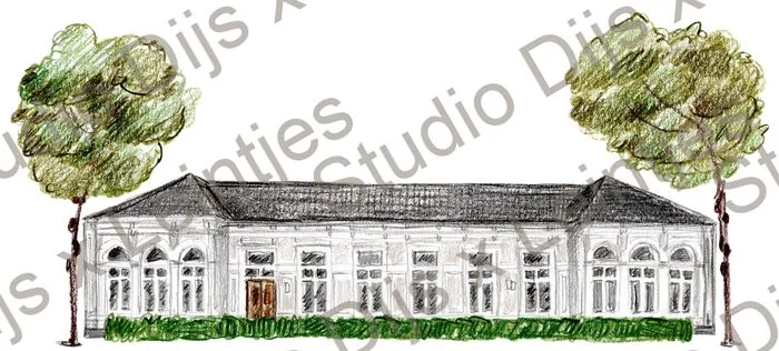 Trouwlocatie Sizzels At The Park, illustratie Studio Dijs x Leintjes